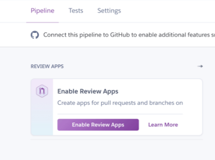 Enable Review Apps